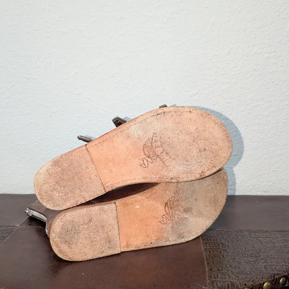 FreeBird CLEOPATRA Distressed Brown Sandals in size 8 - Picture 7 of 16
